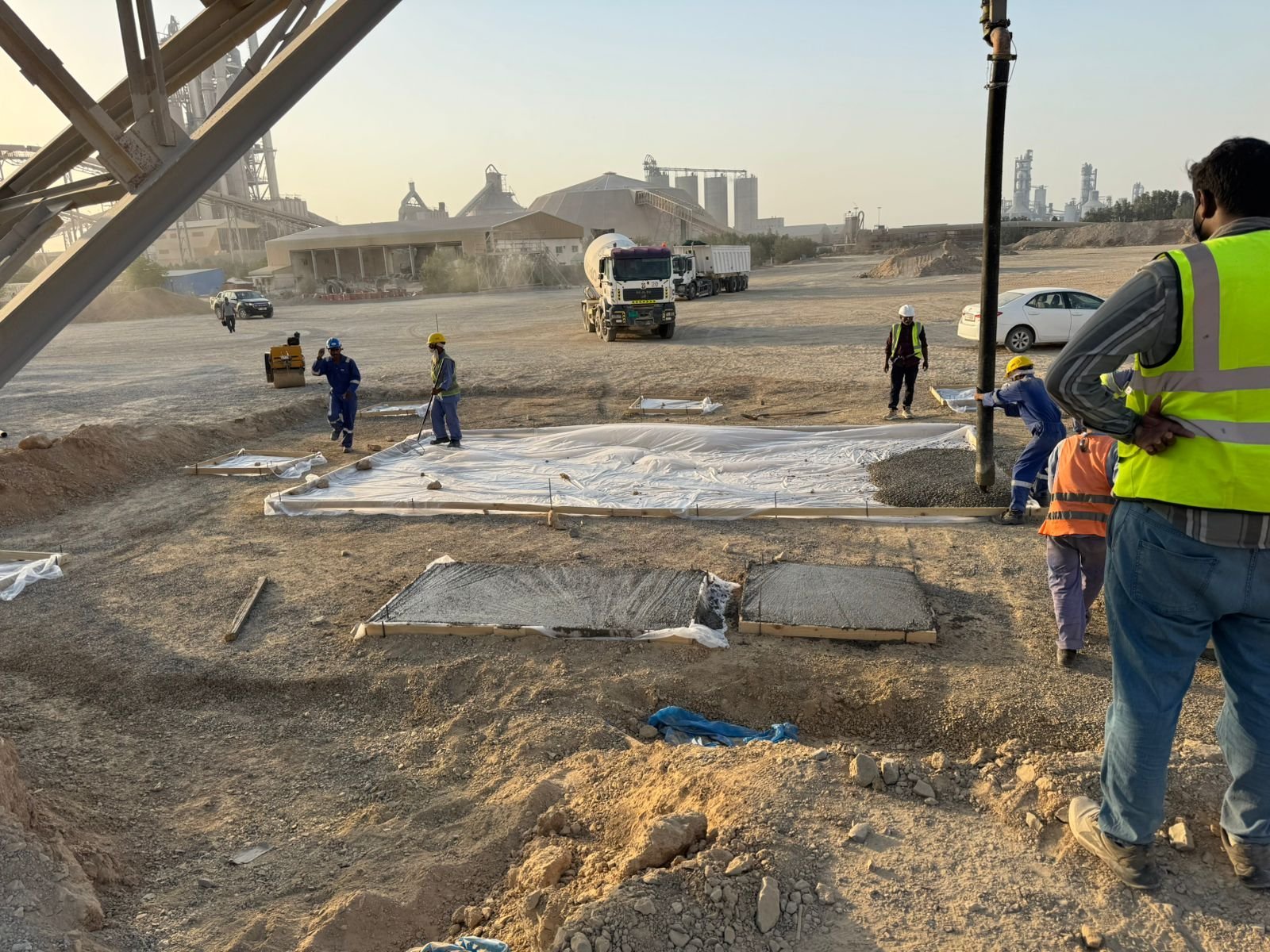 Works in progress at a cement plant