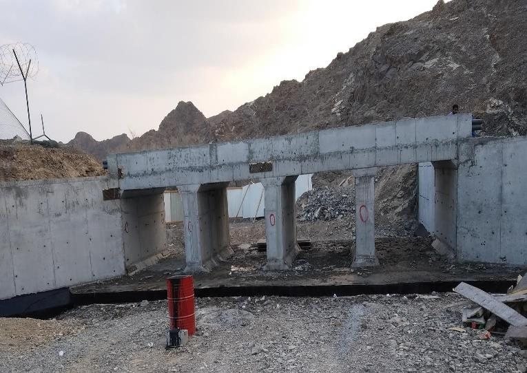 Steel portal frame erection